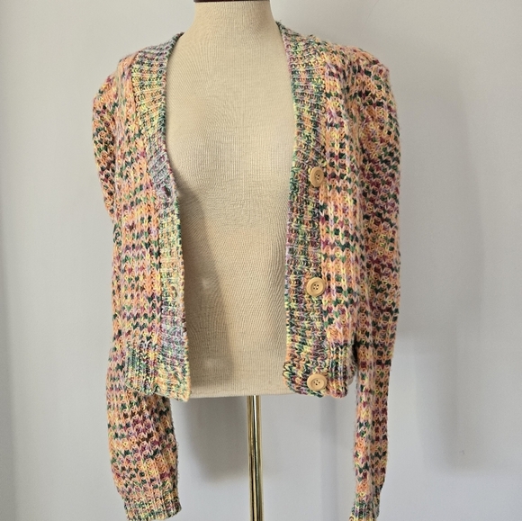 ANTHROPOLOGIE MOON RIVER Multicolor Knit Women's Sweater. Size Small - Picture 7 of 11